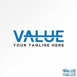 stock word text value result with rise fast arrow vector image