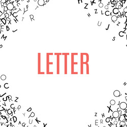 abstract black alphabet ornament frame isolated vector image
