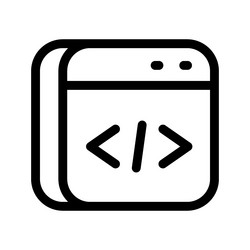 coding icon vector image