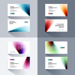 Elegant Business Card with Wave Background vector image