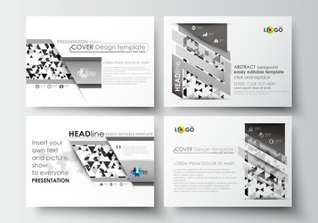 set of business templates for presentation slides vector