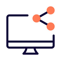 sharing feature in desktop for sending files vector image