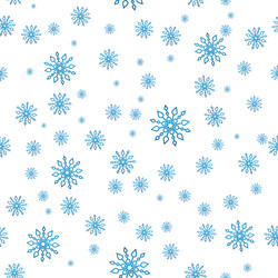 Simple Blue Snowflake Pattern vector image