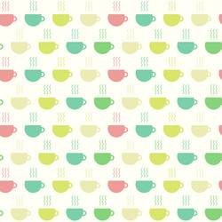 tea time cups seamless pattern vector