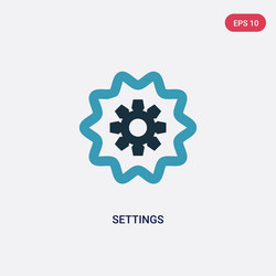 two color settings icon from user interface vector image