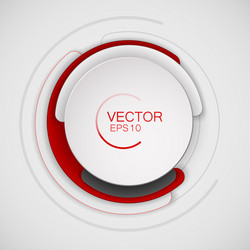 Abstract white and red circle for banner design vector