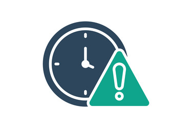 delay icon solid style clock vector image