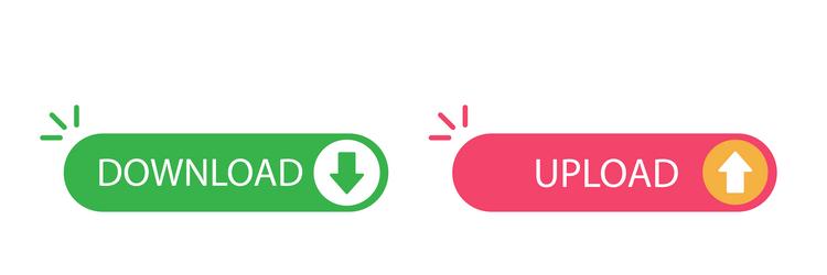 Download and Upload Buttons vector image