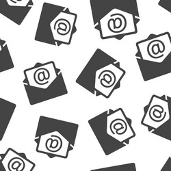mail envelope icon seamless pattern background vector image