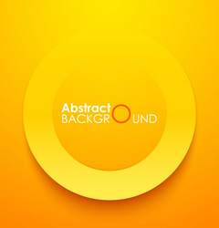 paper orange circle banner with drop shadows vector image
