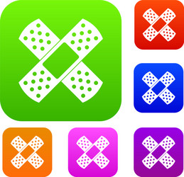 patch set color collection vector image