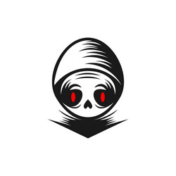 skull hacker logo design vector