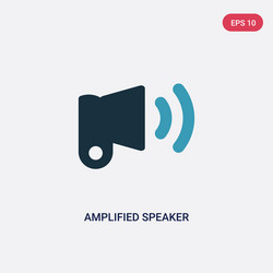 Two color amplified speaker icon from user vector