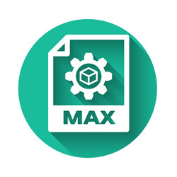 white max file document icon download button vector image