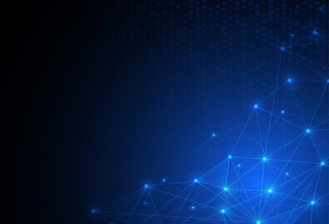 abstract concept of network technology lines vector image