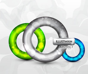 abstract round glossy shapes background vector image
