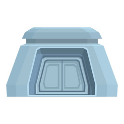 Base icon cartoon bomb bunker vector