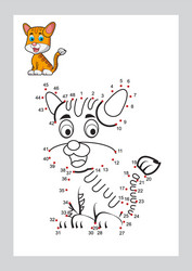 connect the dots game and coloring pages learning vector image