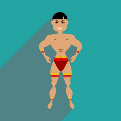 flat web icon with long shadow dancer man vector image