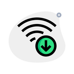 high-speed wireless internet for data downloads vector image