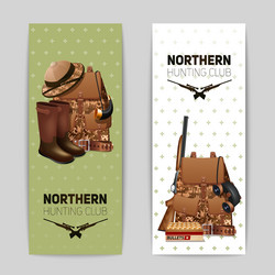 Hunting Banners Collection Vector Image