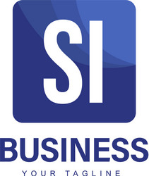 si initial a logo design with abstract style vector image