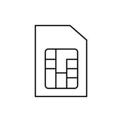 simcard smartphone single isolated icon with line vector image
