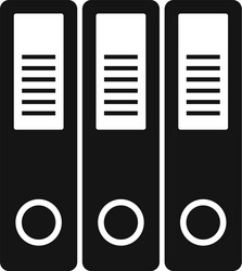 syllabus folders icon simple style vector image
