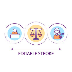 Trial Loop Concept Icon - Justice System vector image