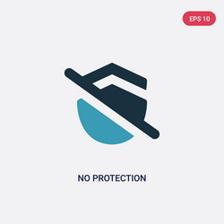 two color no protection icon from user interface vector image