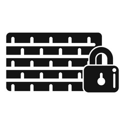 wall password protection icon simple vector