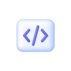 3d programming code icon vector