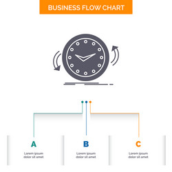 Backup clock clockwise counter time business flow vector