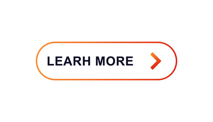 button with learn more text and arrow vector image