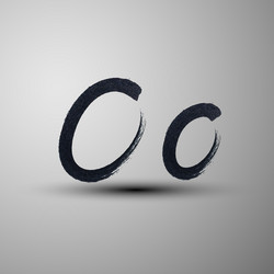 Calligraphic Letter O - Script Style vector image
