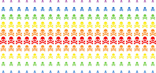 Death skull shape halftone spectrum array vector