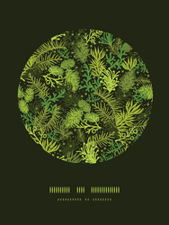 evergreen christmas tree circle decor pattern vector image