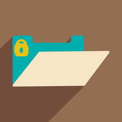 flat with shadow icon and mobile application file vector image