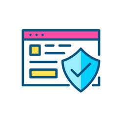 secure website icon pixel perfect editable vector image