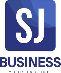 sj initial a logo design with abstract style vector image
