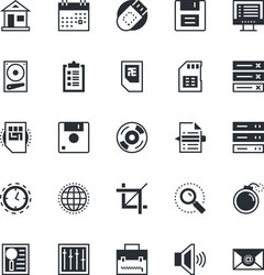 user interface and web colored icons 1 vector image