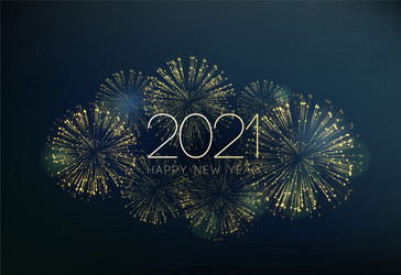 2021 New Year Fireworks Abstract Background vector image