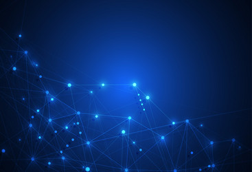 abstract concept of network technology lines vector image