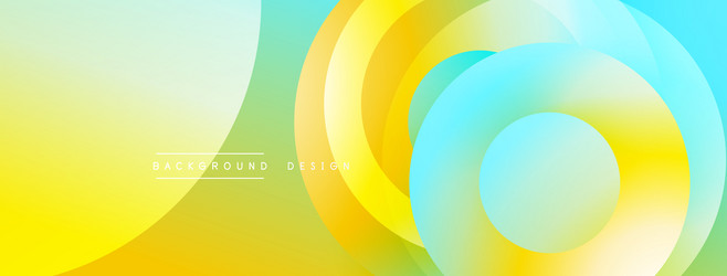 abstract gradient circles overlap creating vector image