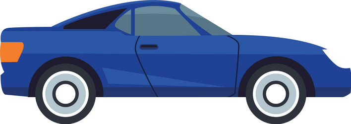 Car blue vehicle color isolated icon Royalty Free Vector