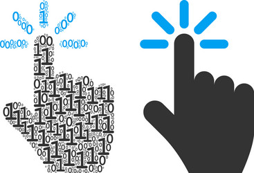 click composition of binary digits vector image