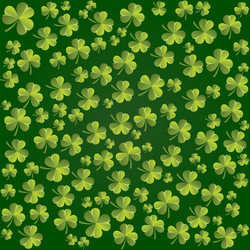 Background with falling clover leaves Royalty Free Vector