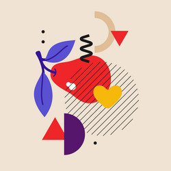 graphics in a minimalistic style vector image