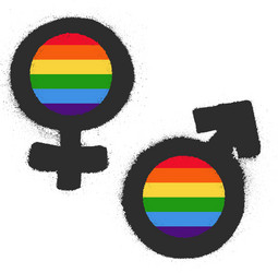 Lgbt rights symbol gay parade sign vector