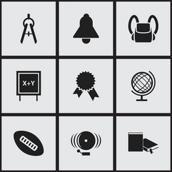 set of 9 editable science icons includes symbols vector image